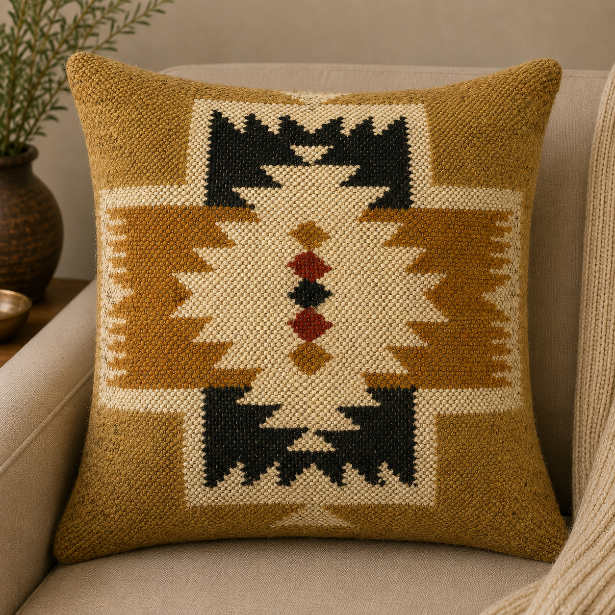Solar Star Kilim Cushion Cover